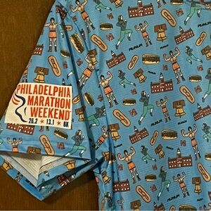 Unisex Philly Graphic Athletic Running Workout Tee XL Philadelphia Blue